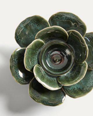 Candelabro Ederia de cerámica verde oliva Ø20 cm