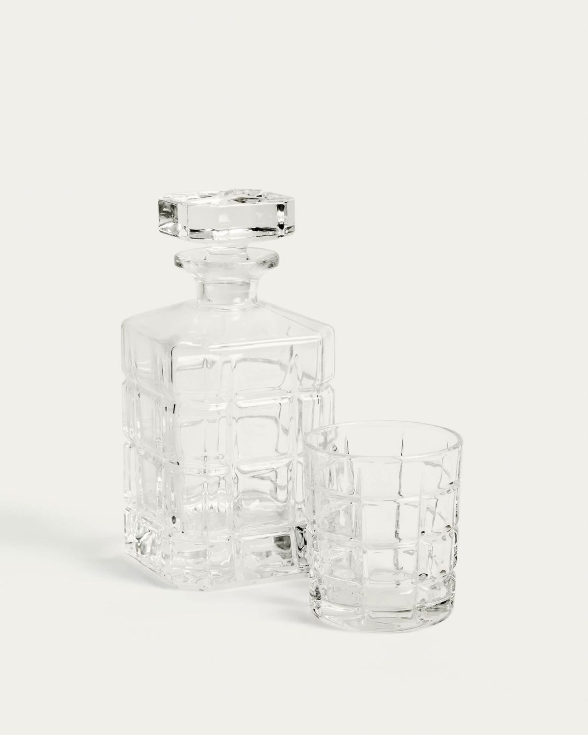 Vaso Talora de vidrio tallado transparente 26 cl