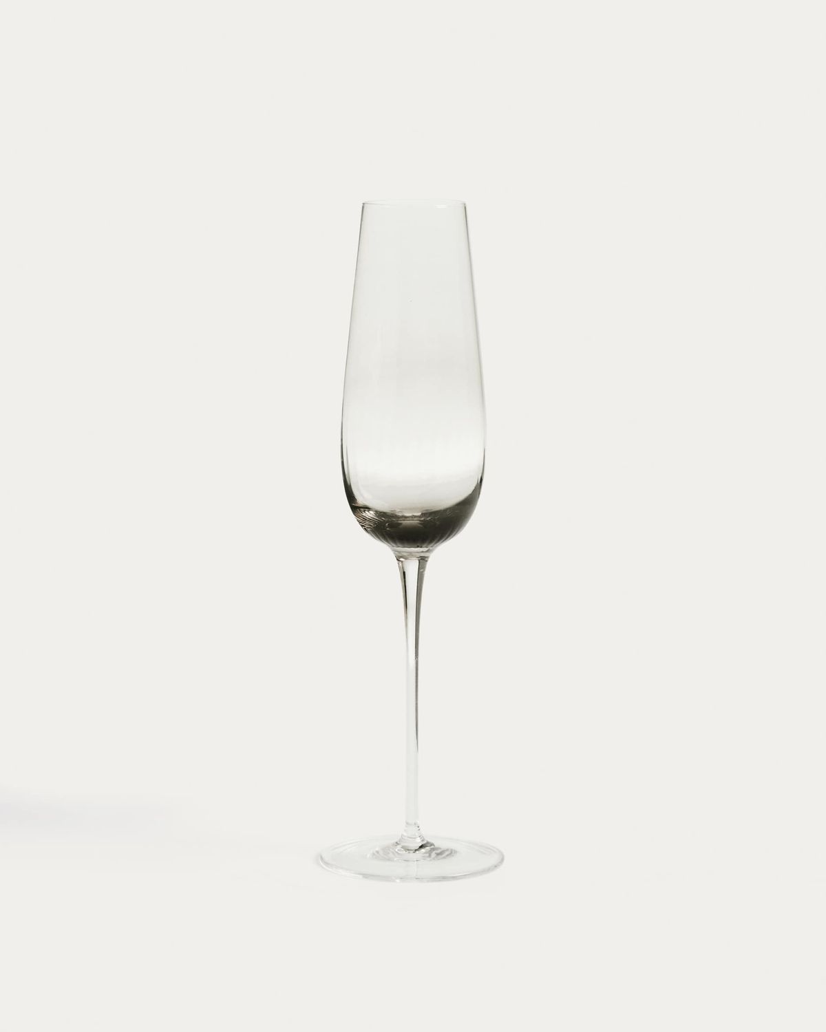 Copa de cava Davel de vidrio gris 21,5 cl