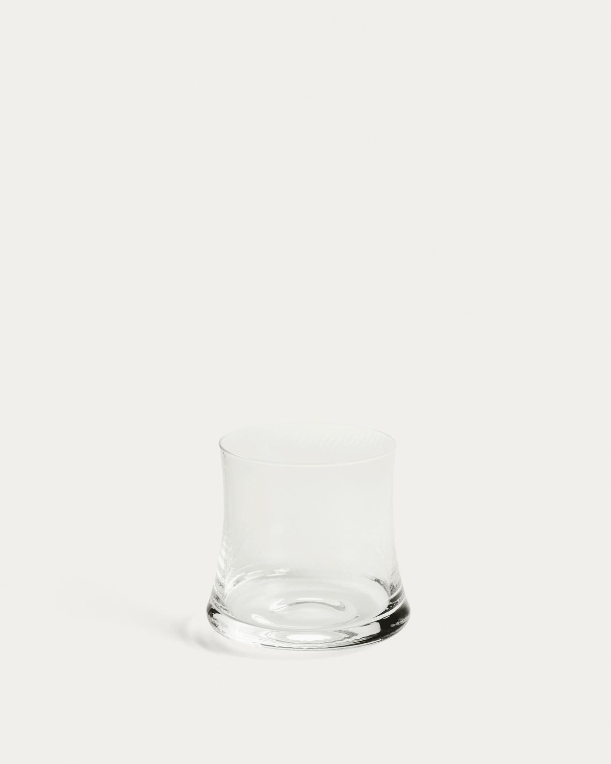 Vaso Alori de vidrio transparente con relieve 34 cl