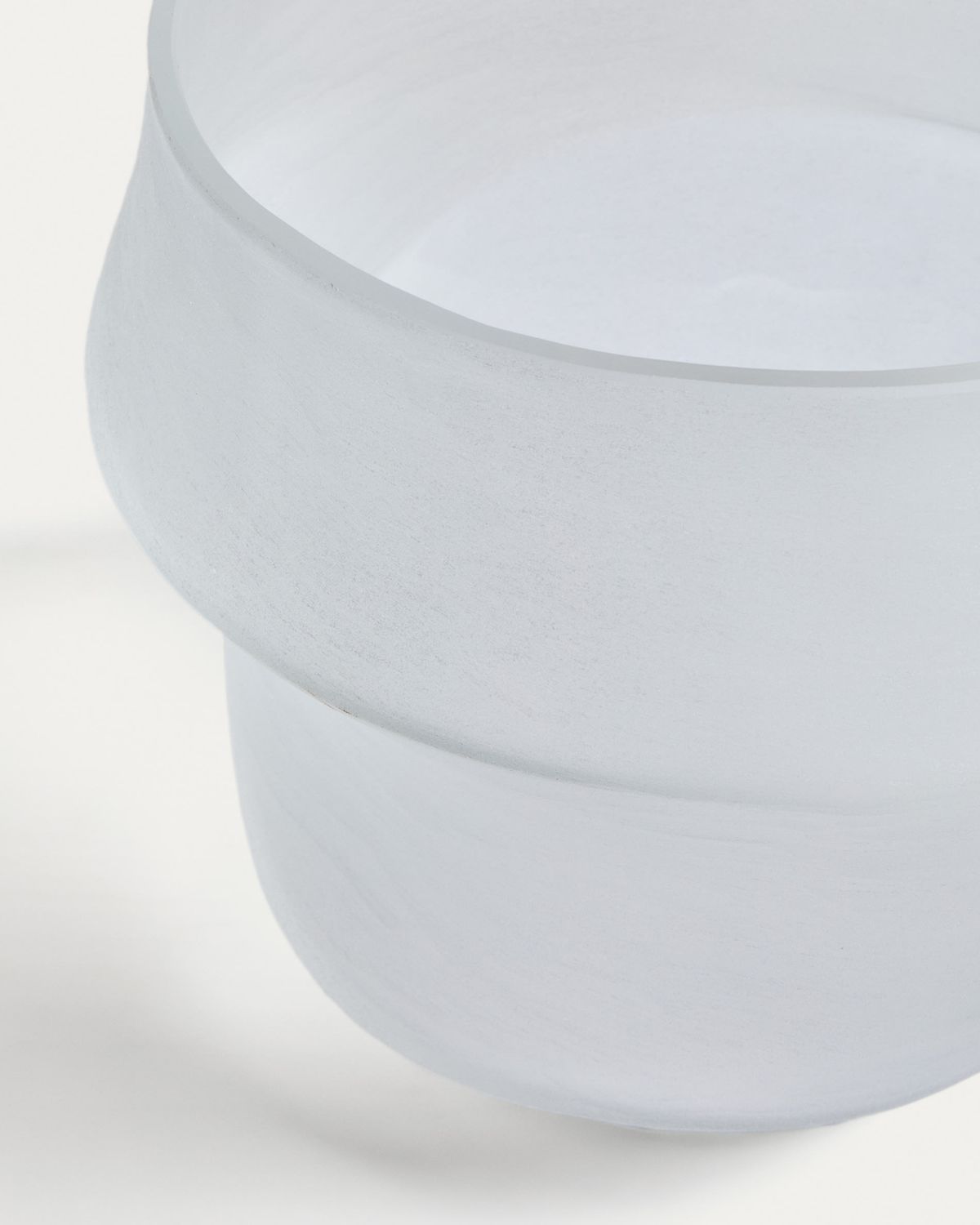 Jarrón Neluo de vidrio blanco opalino 31,5 cm