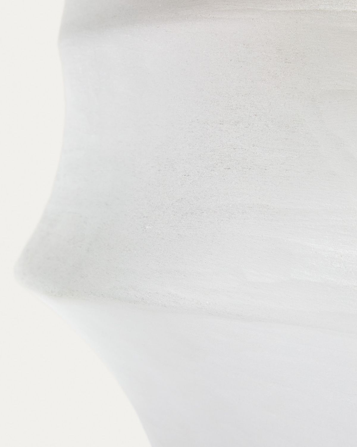 Jarrón Neluo de vidrio blanco opalino 31,5 cm