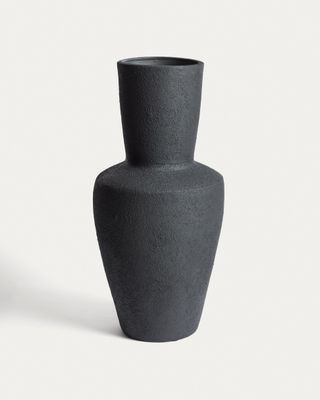 Jarrón Nerun de terracota negro 72 cm