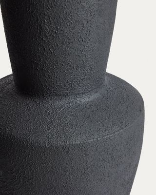 Jarrón Nerun de terracota negro 72 cm