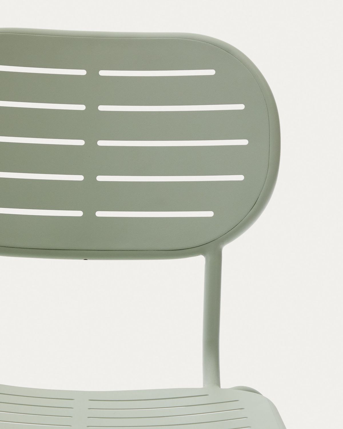 Silla apilable de exterior Brai de acero galvanizado turquesa