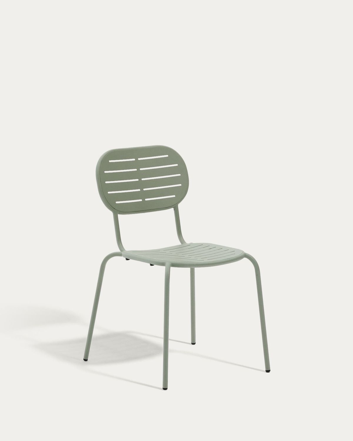 Silla apilable de exterior Brai de acero galvanizado turquesa