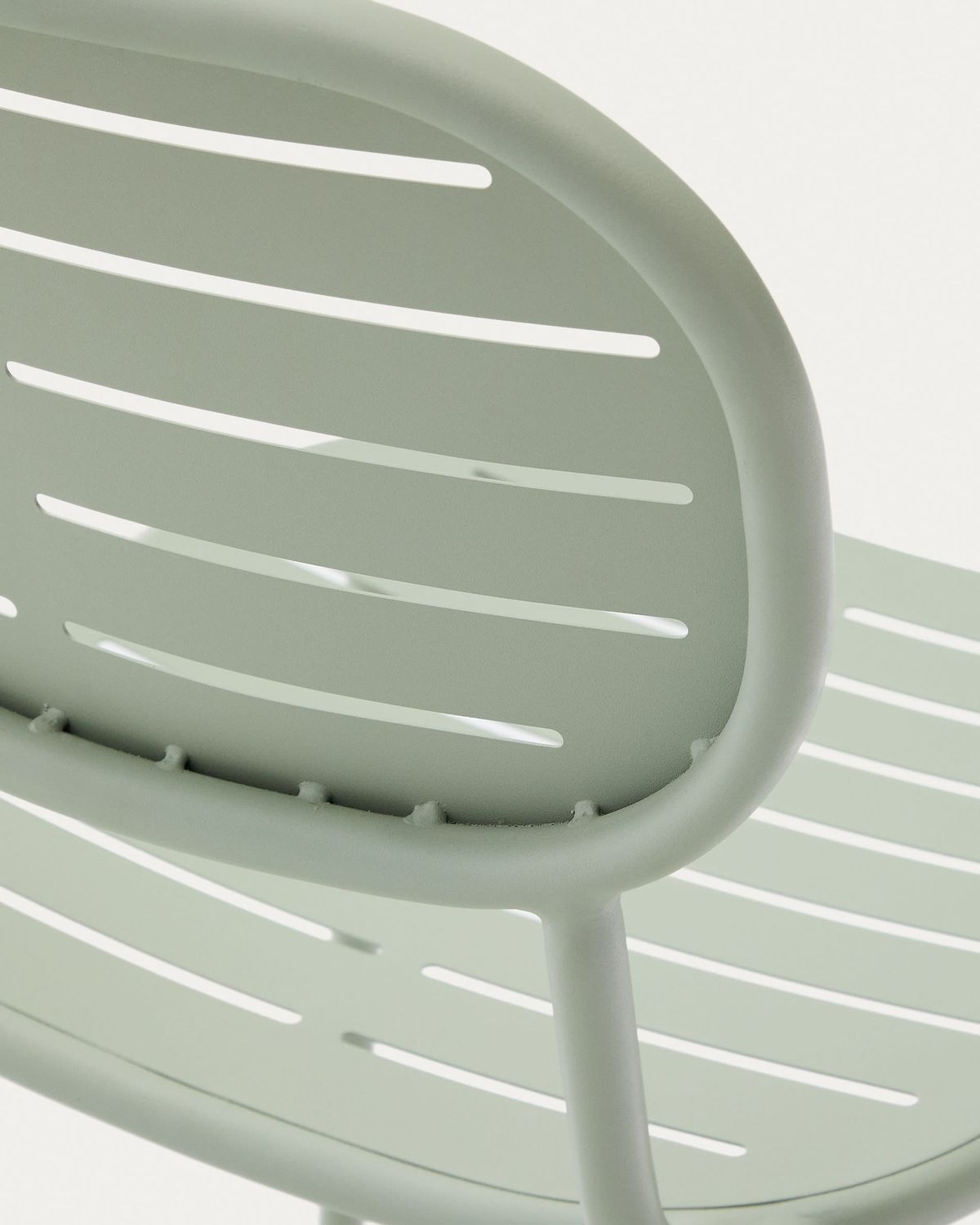 Silla apilable de exterior Brai de acero galvanizado turquesa