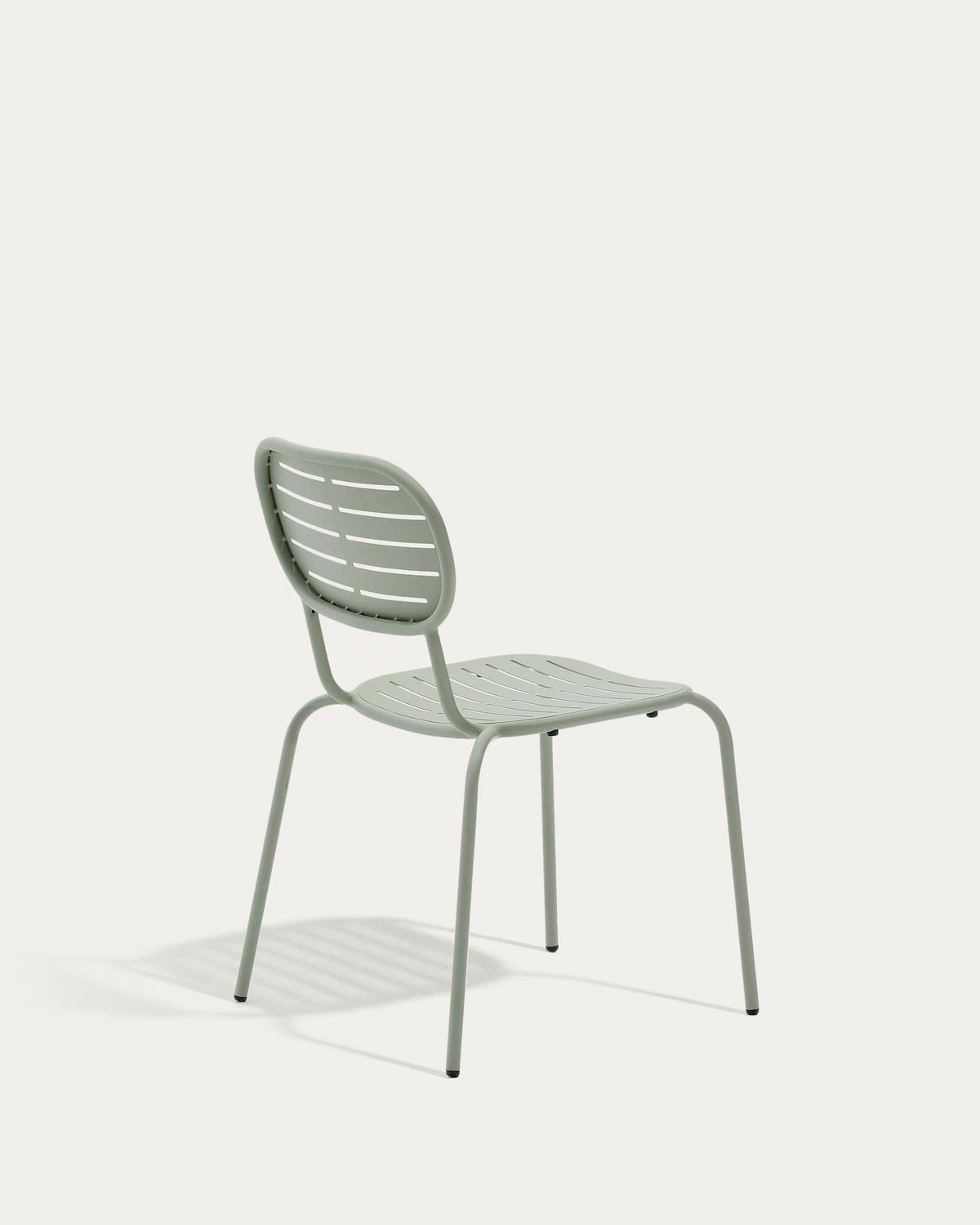 Silla apilable de exterior Brai de acero galvanizado turquesa