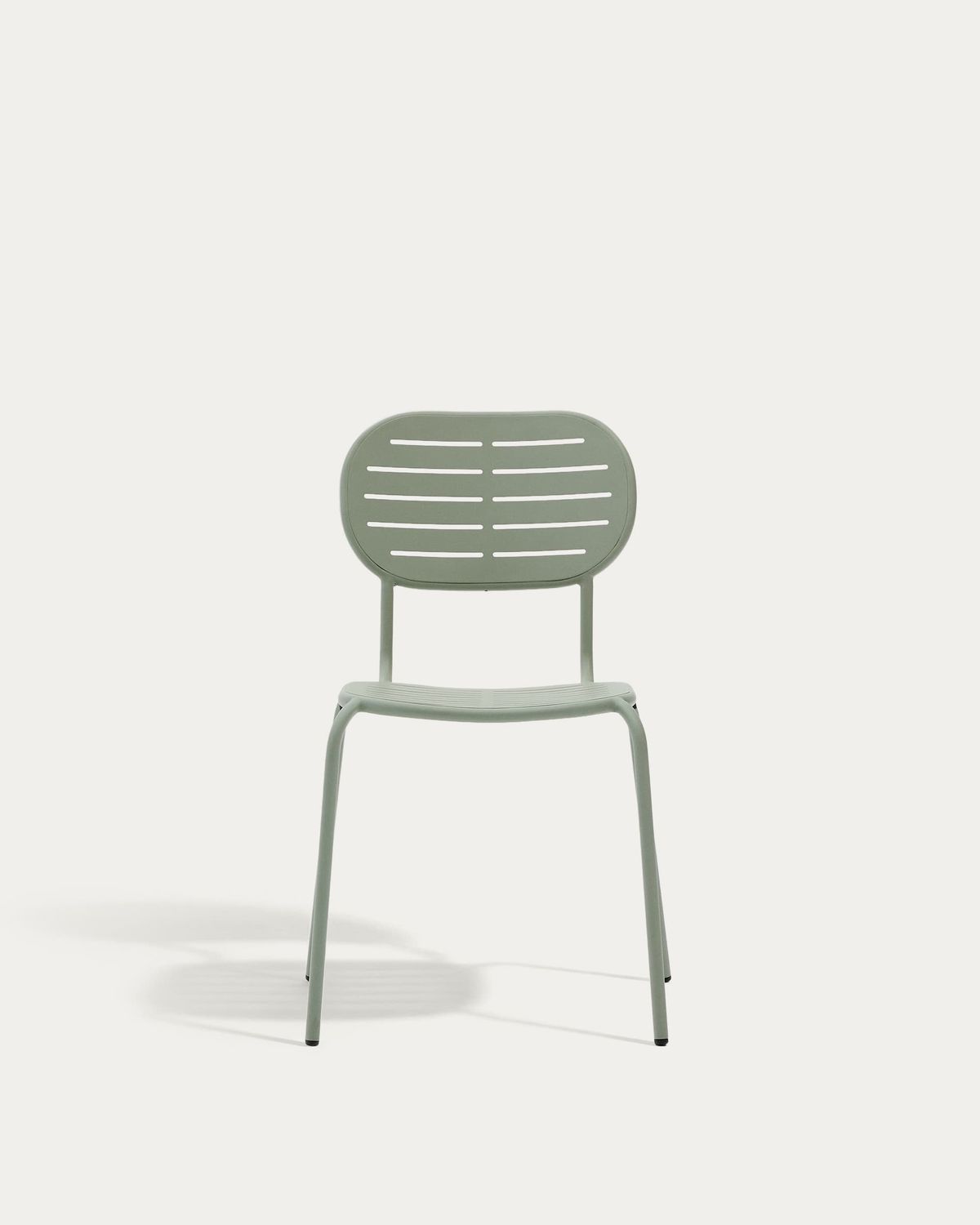 Silla apilable de exterior Brai de acero galvanizado turquesa
