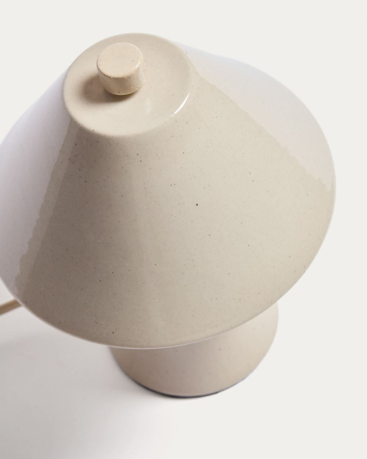 Lámpara de mesa Ceren de cerámica beige 21 cm