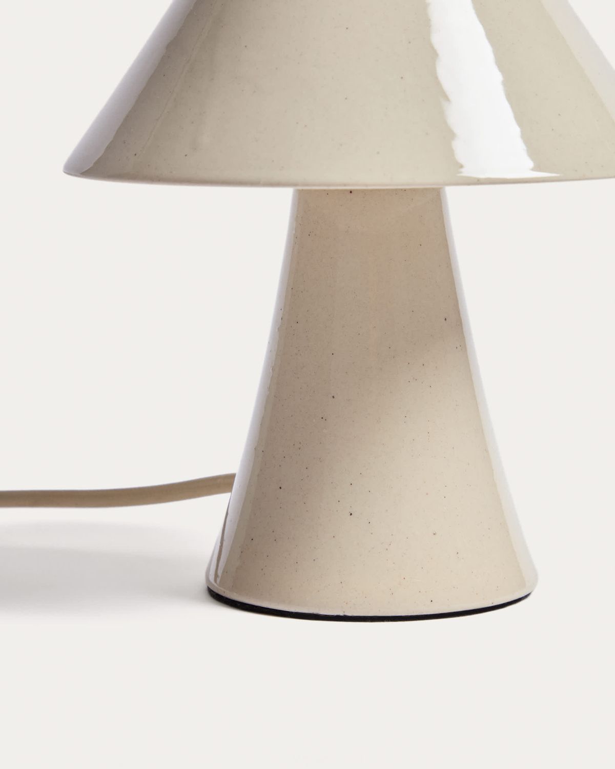 Lámpara de mesa Ceren de cerámica beige 21 cm