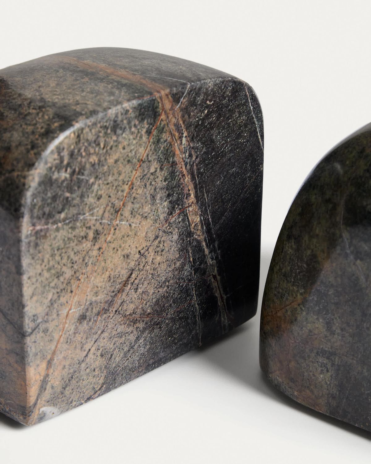 Sujetalibros Benine de mármol verde oscuro