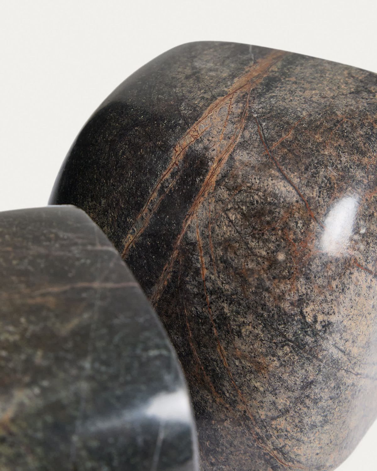 Sujetalibros Benine de mármol verde oscuro