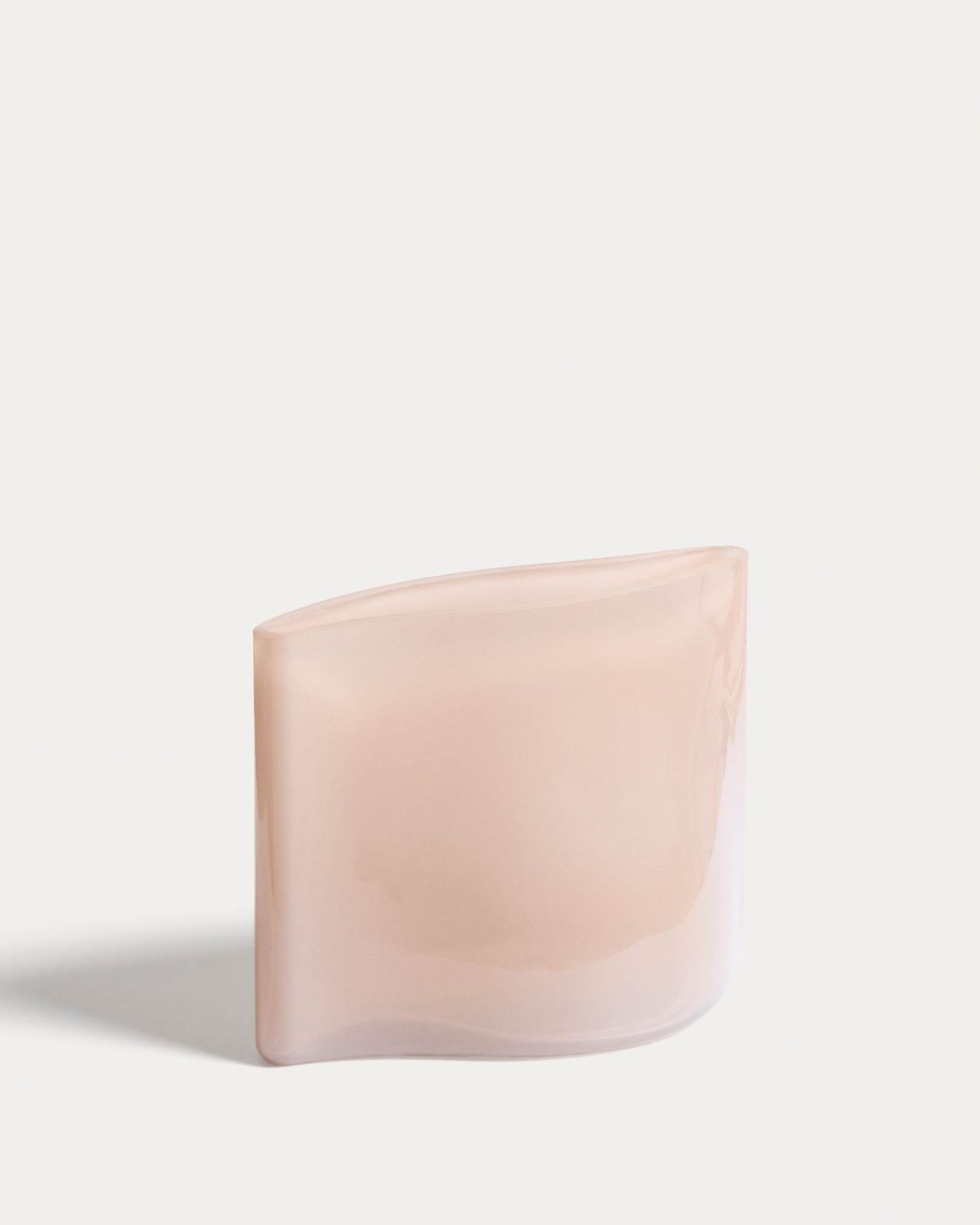 Jarrón Ardeni de vidrio rosa pálido 15,5 cm