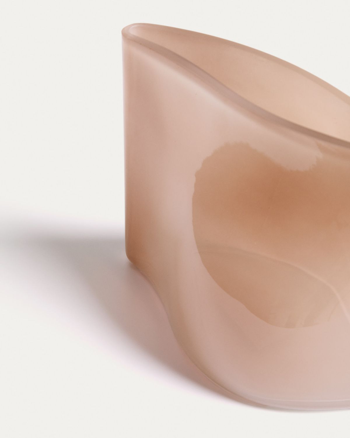 Jarrón Ardeni de vidrio rosa pálido 15,5 cm