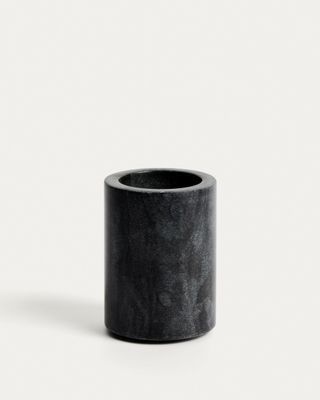 Portacepillos Mavon de mármol gris oscuro