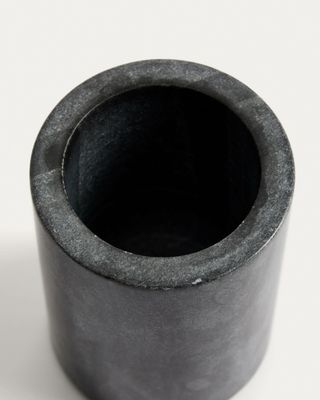 Portacepillos Mavon de mármol gris oscuro