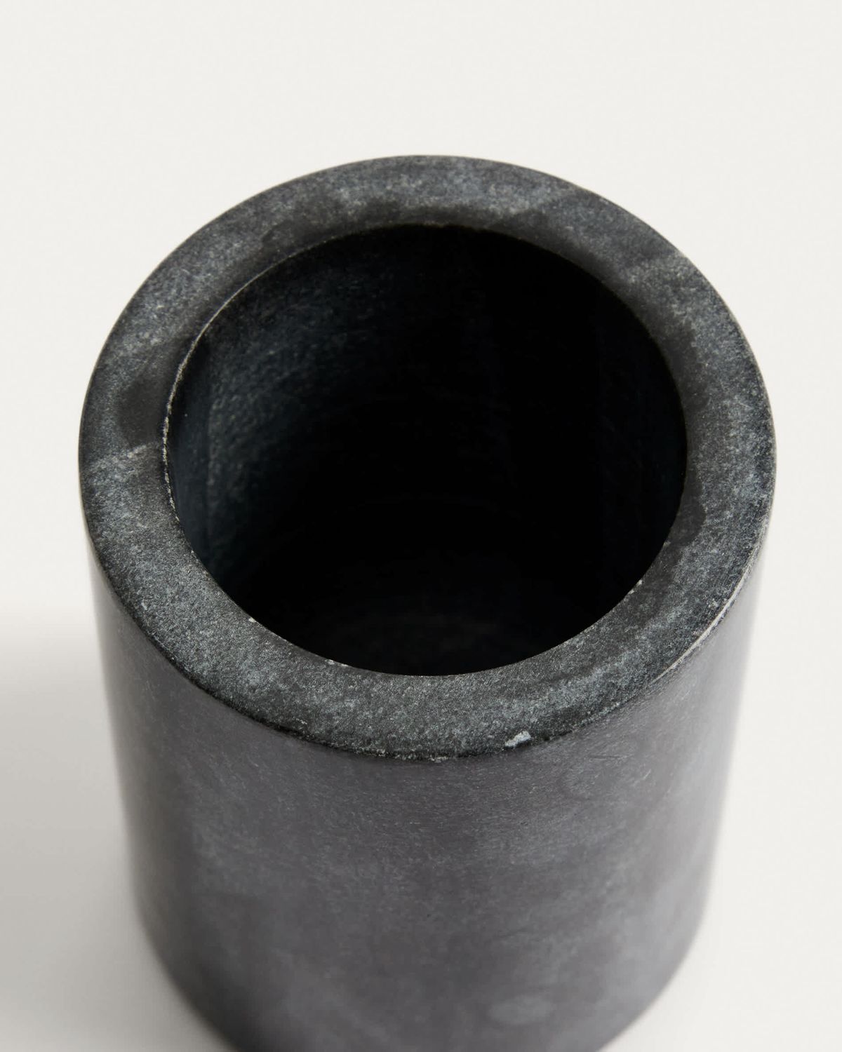 Portacepillos Mavon de mármol gris oscuro