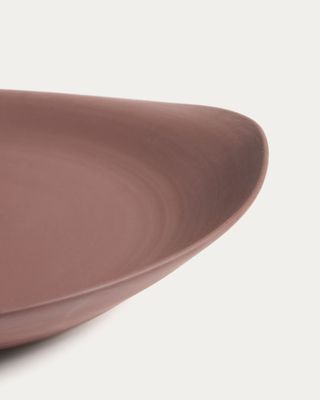Centro de mesa Ebenor de cerámica marrón chocolate Ø50 cm