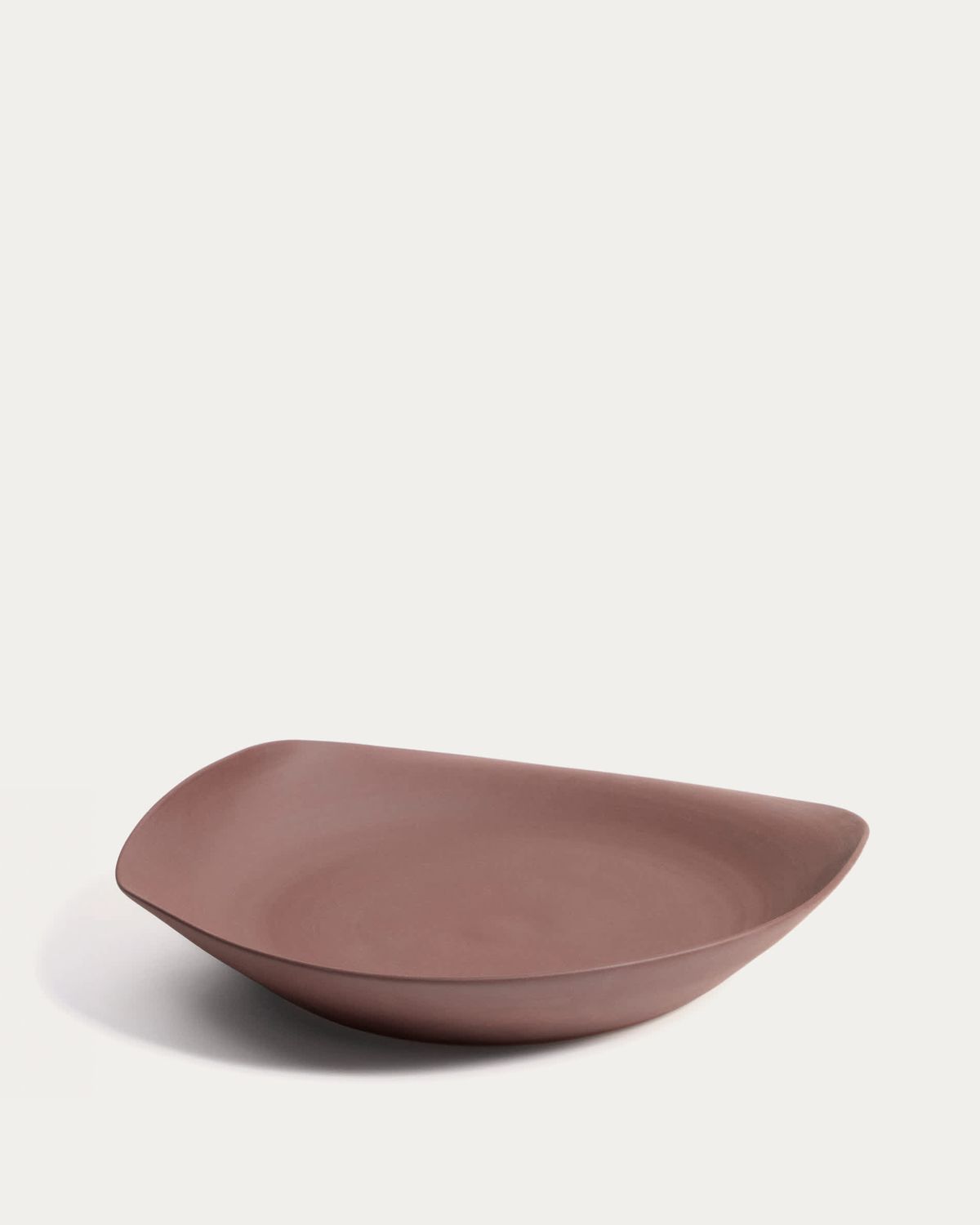 Centro de mesa Ebenor de cerámica marrón chocolate Ø50 cm