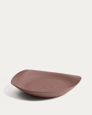 Centro de mesa Ebenor de cerámica marrón chocolate Ø50 cm
