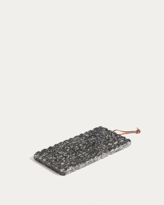 Tabla de servir Arlena de granito gris oscuro 30 x 15 cm