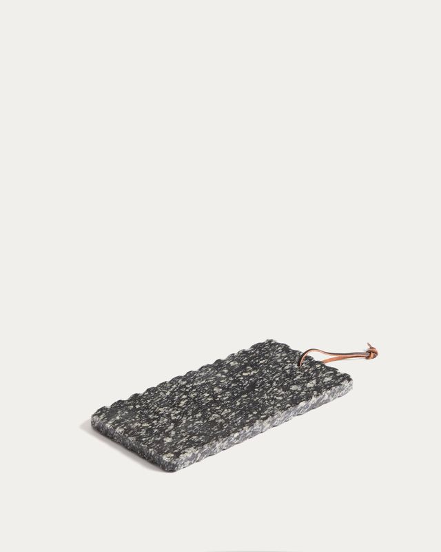 Tabla de servir Arlena de granito gris oscuro 30 x 15 cm