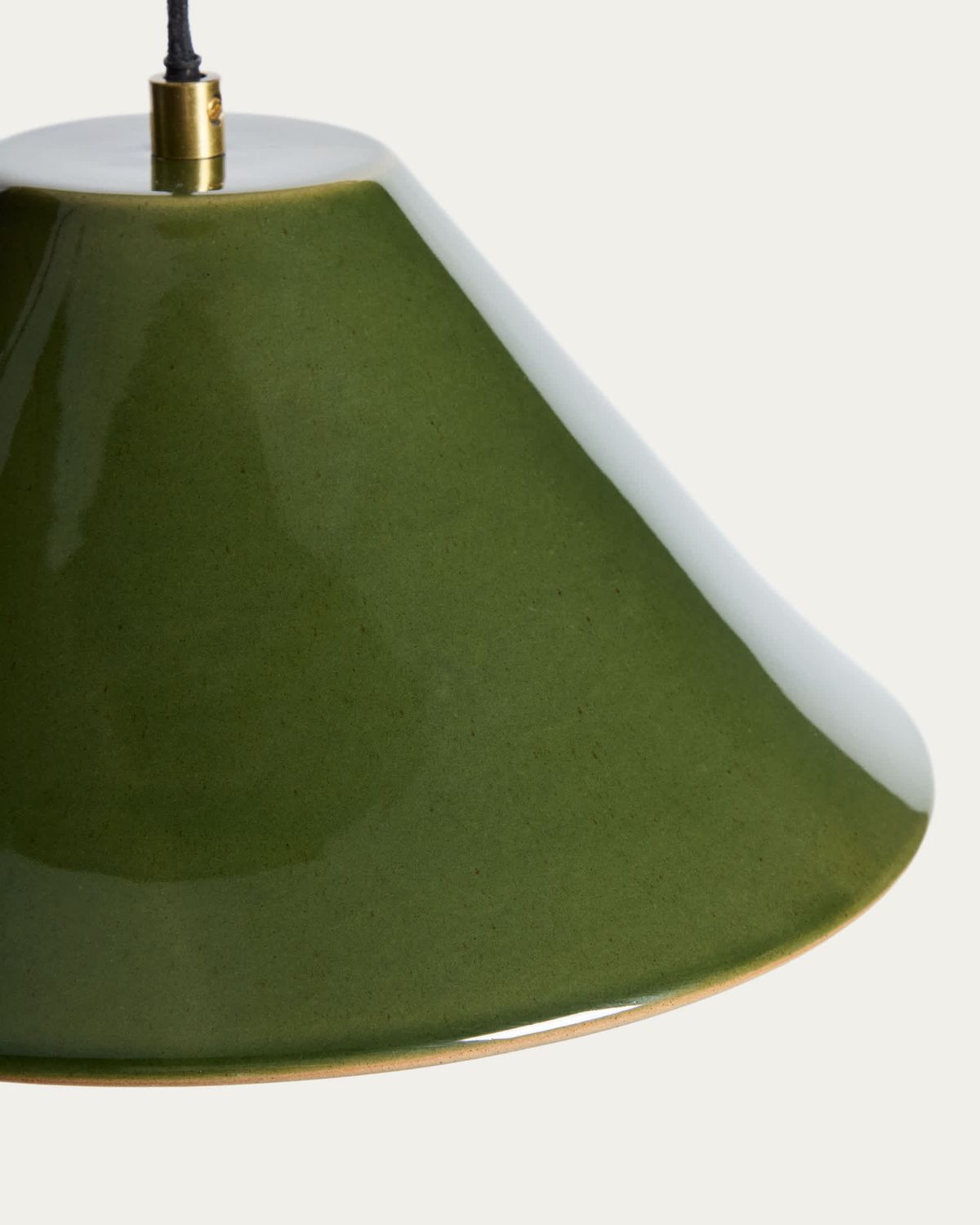 Lámpara de techo Ceren de cerámica verde 29 cm