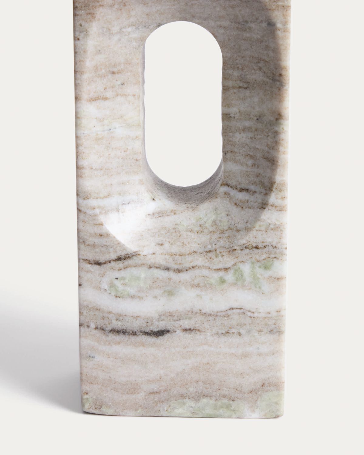 Escultura Tesh de mármol beige 26 cm