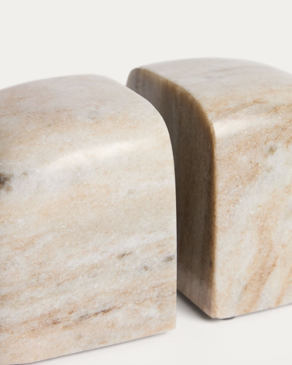 Sujetalibros Benine de mármol beige