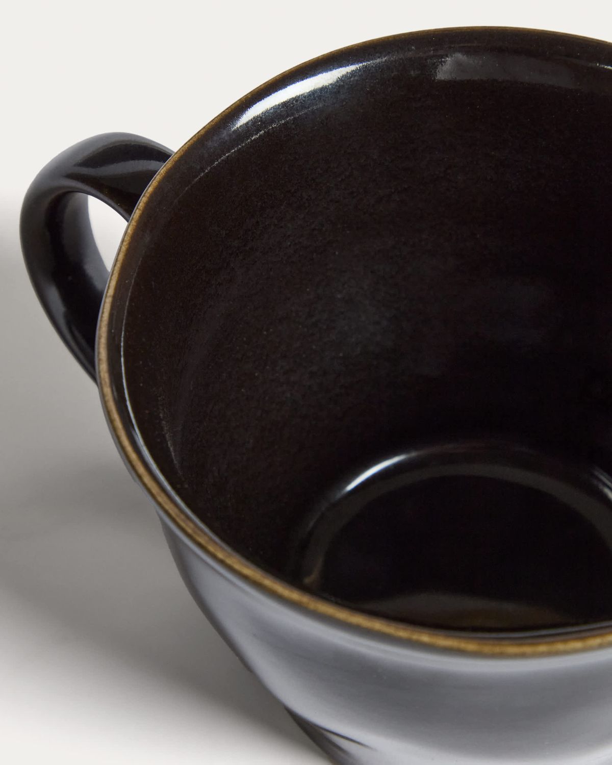 Taza Aderno de cerámica marrón oscuro