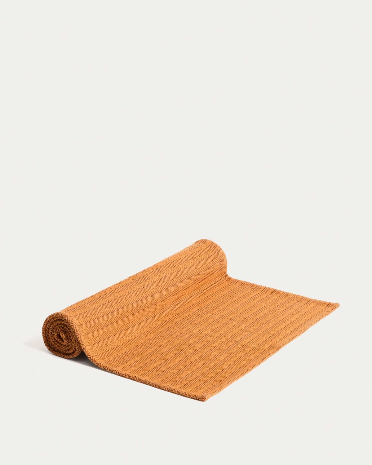 Camino de mesa Tieva de algodón jacquard naranja 50 x 150 cm