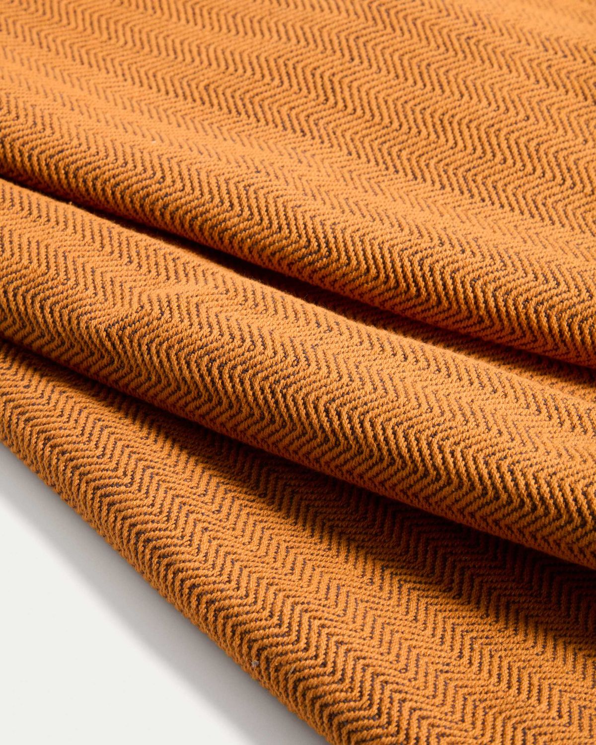 Camino de mesa Tieva de algodón jacquard naranja 50 x 150 cm