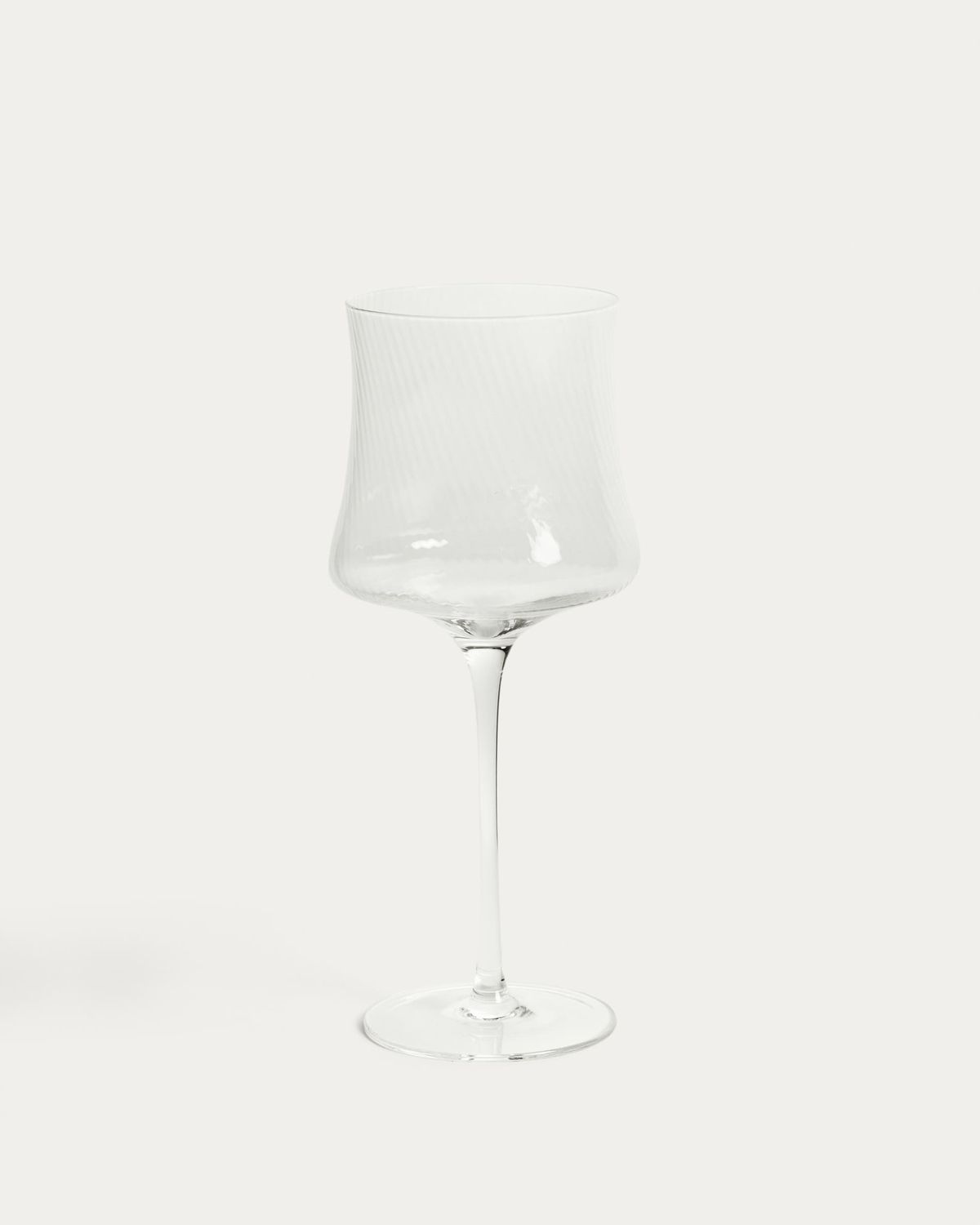 Copa de vino Alori de vidrio transparente con relieve 46 cl