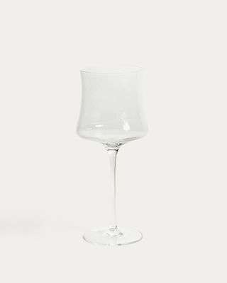 Copa de vino Alori de vidrio transparente con relieve 46 cl