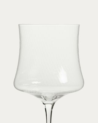 Copa de vino Alori de vidrio transparente con relieve 46 cl