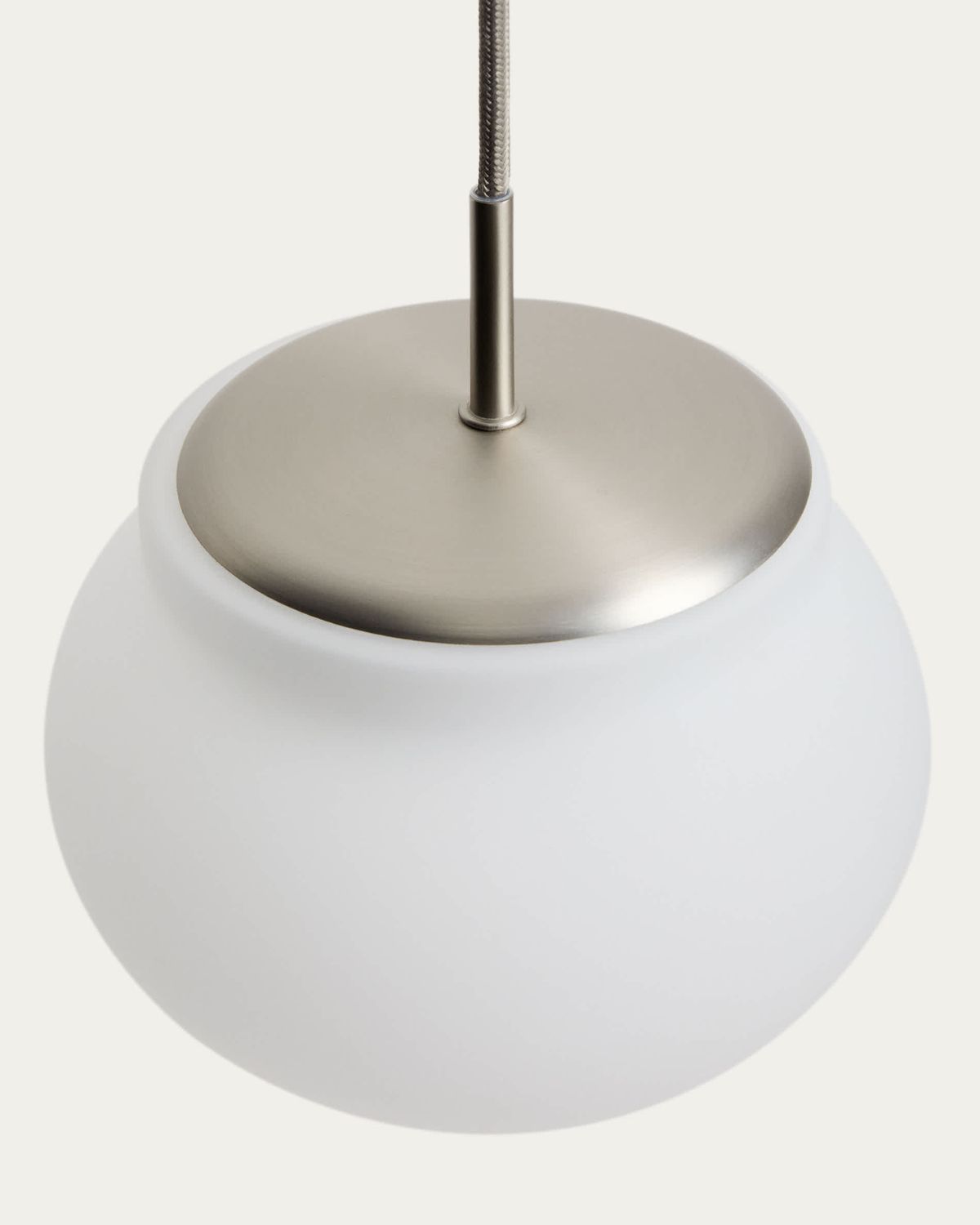 Lámpara de techo LED Leruna de vidrio glaseado y metal con acabado galvanizado Ø 20 cm