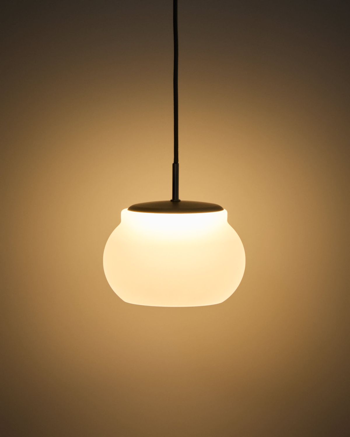 Lámpara de techo LED Leruna de vidrio glaseado y metal con acabado galvanizado Ø 20 cm