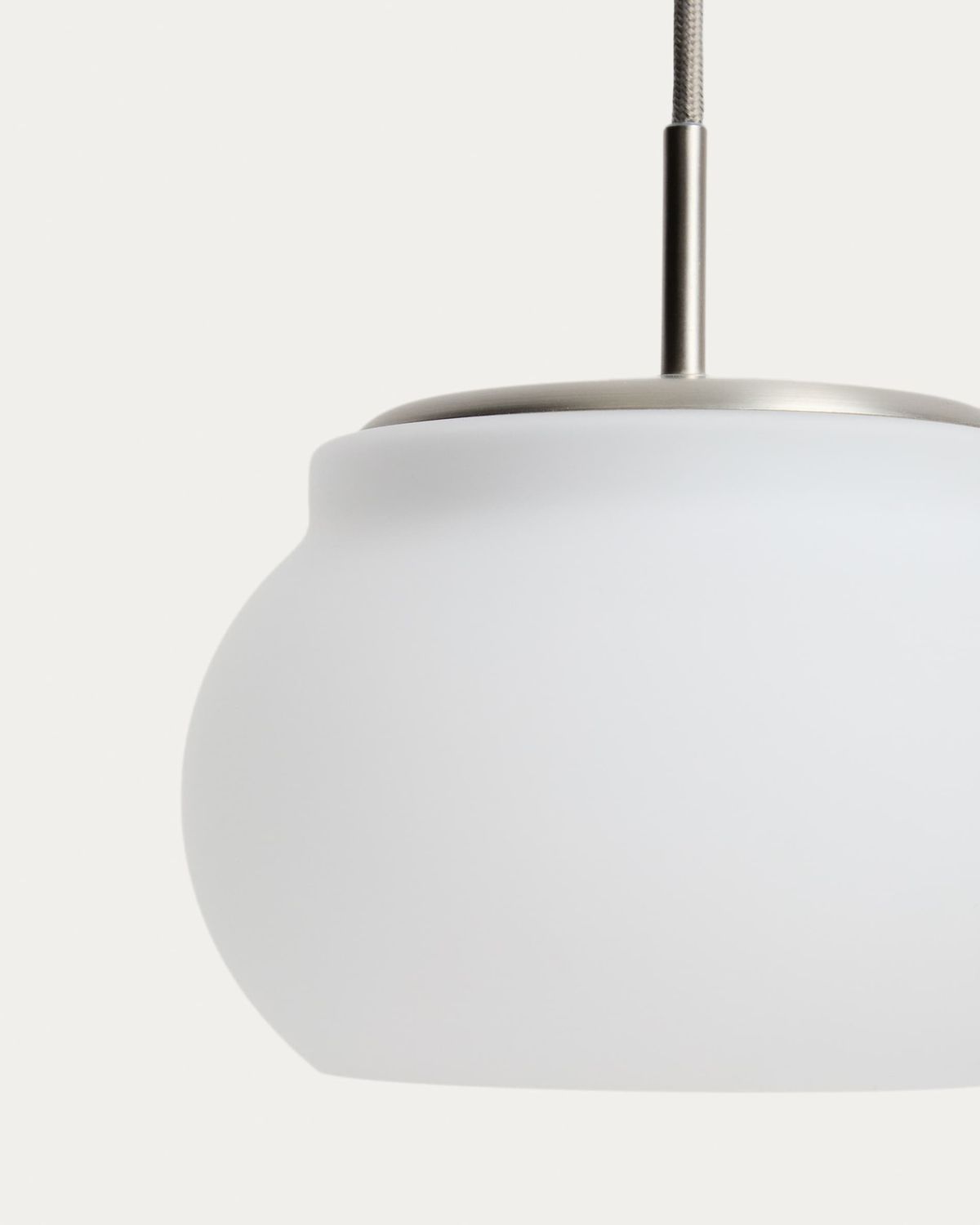 Lámpara de techo LED Leruna de vidrio glaseado y metal con acabado galvanizado Ø 20 cm