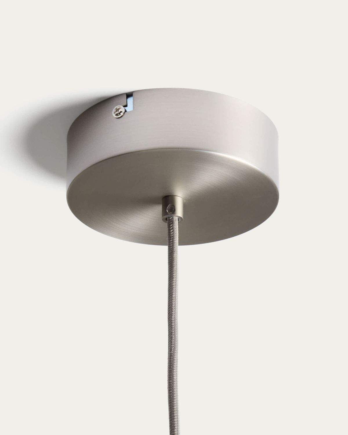 Lámpara de techo LED Leruna de vidrio glaseado y metal con acabado galvanizado Ø 20 cm