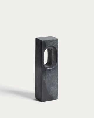 Escultura Tesh de mármol gris oscuro 36 cm