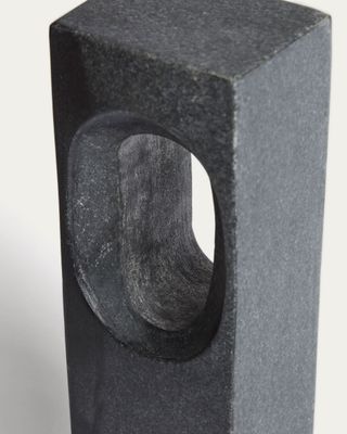 Escultura Tesh de mármol gris oscuro 36 cm