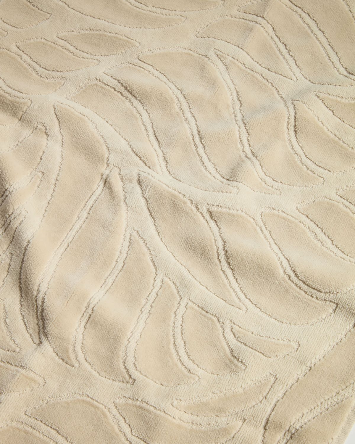 Toalla de tocador Lurevi 100% algodón jacquard con acabado terciopelo beige 30 x 50 cm