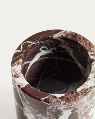 Portacepillos Leran de mármol burdeos
