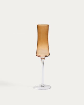 Copa de cava Alori de vidrio ámbar con relieve 15 cl Copa de cava Alori de vidrio ámbar con relieve 15 cl