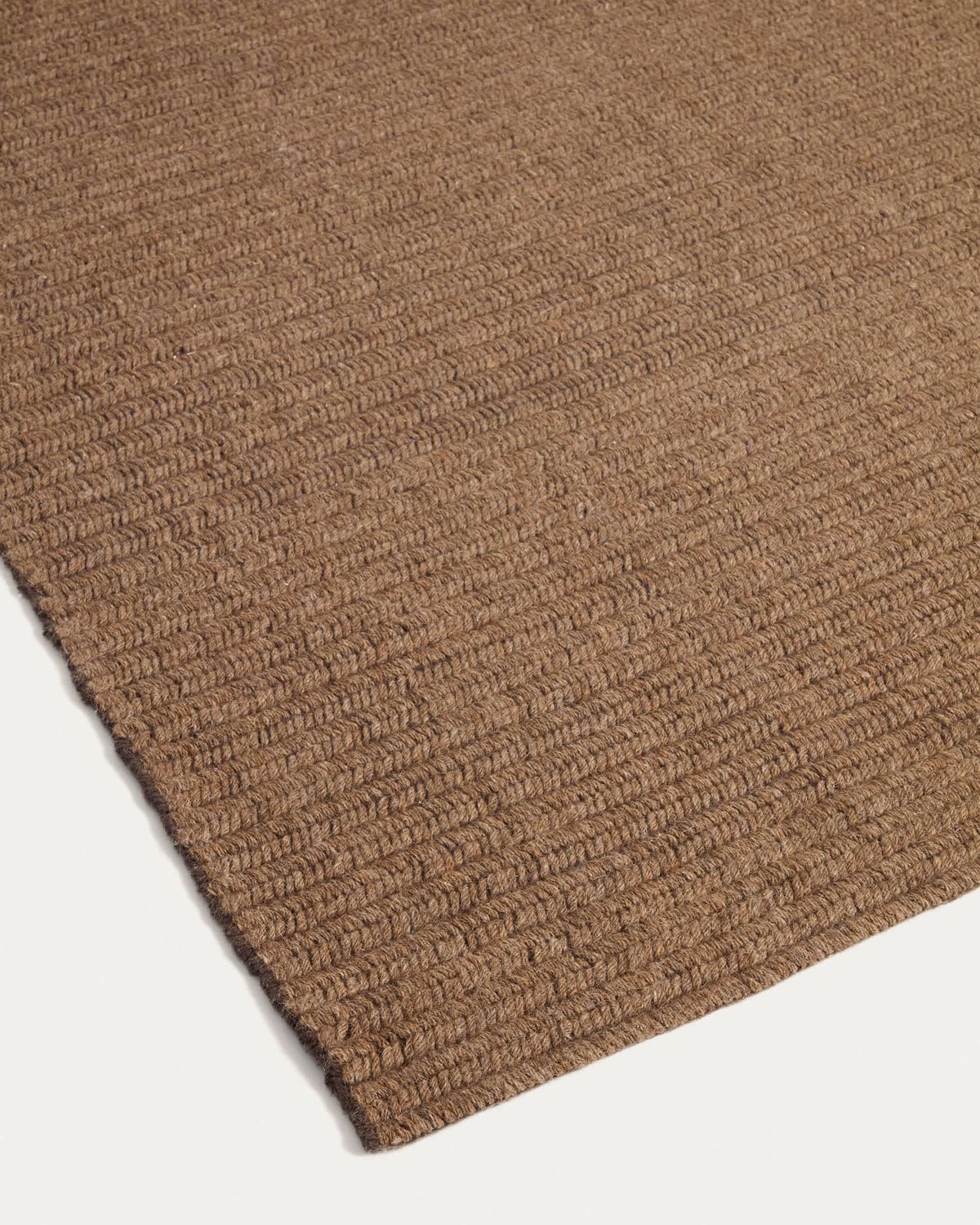 Alfombra Imerna de lana marrón 160 x 230 cm