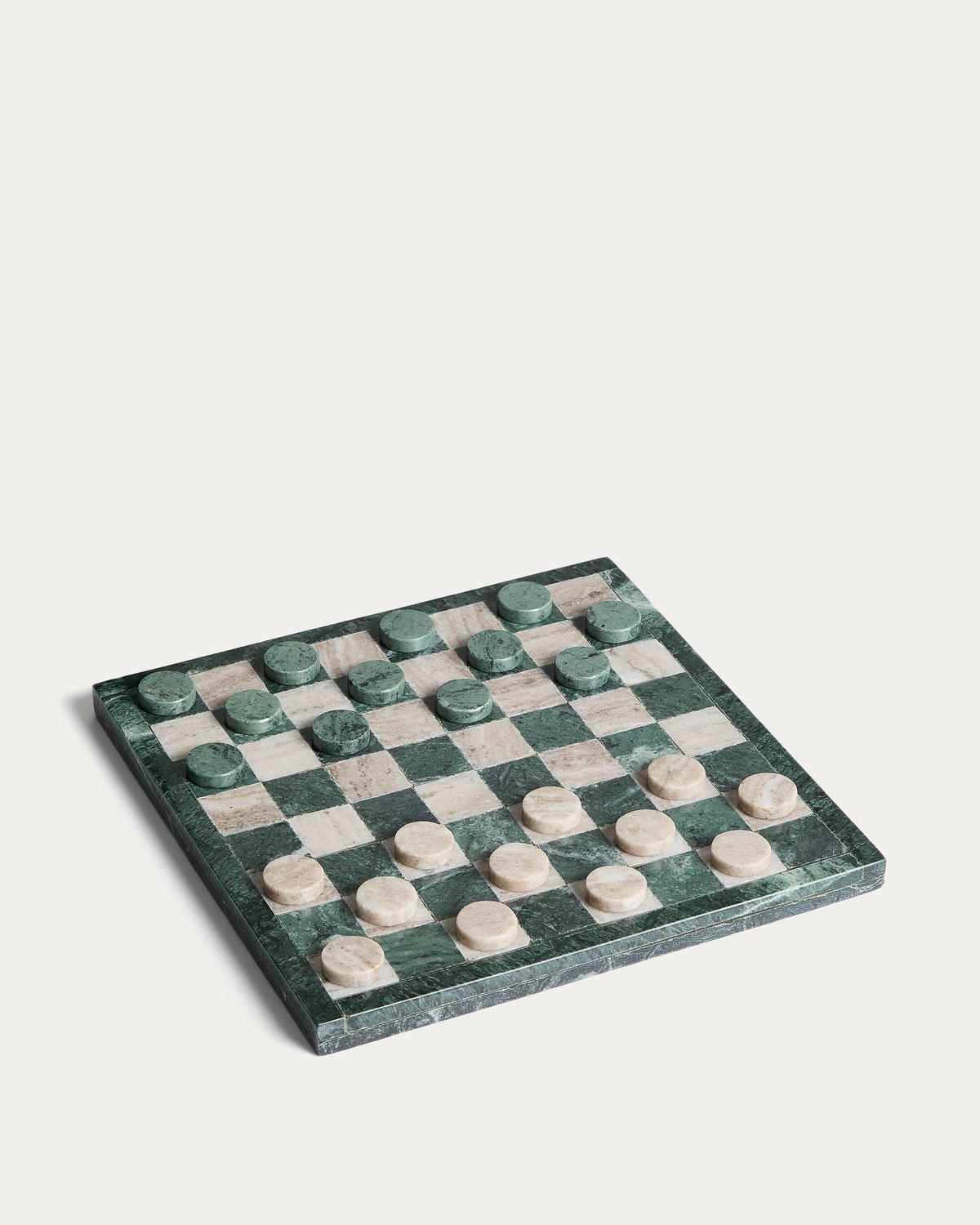 Set decorativo Garel de mármol verde y beige 30 x 30 cm