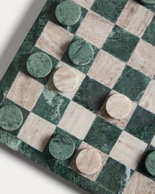 Set decorativo Garel de mármol verde y beige 30 x 30 cm