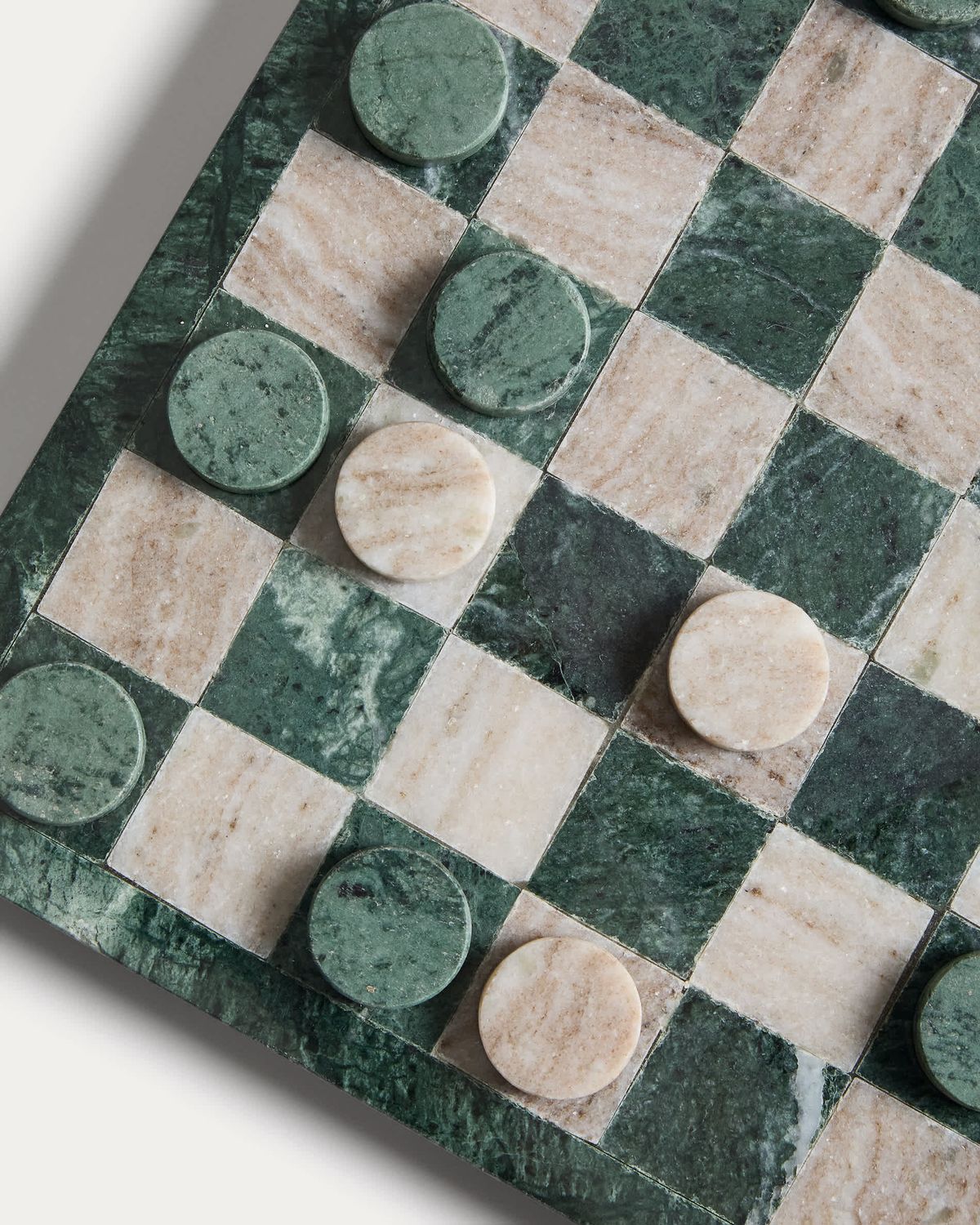 Set decorativo Garel de mármol verde y beige 30 x 30 cm