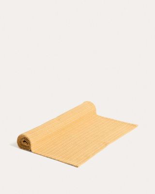 Camino de mesa Noira de algodón jacquard mostaza 50 x 150 cm Camino de mesa Noira de algodón jacquard mostaza 50 x 150 cm